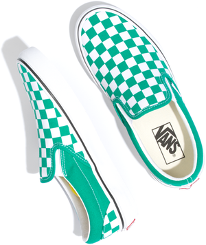 
            
                Load image into Gallery viewer, Vans Classic Slip-On Checkerboard Pepper Green/True White
            
        
