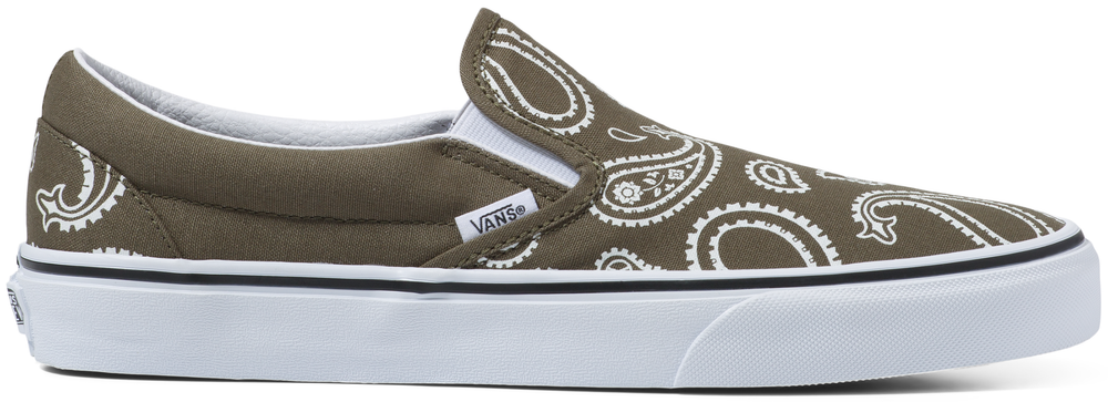 
            
                Load image into Gallery viewer, Vans Classic Slip-On Peace Paisley Grape Leaf/True White
            
        