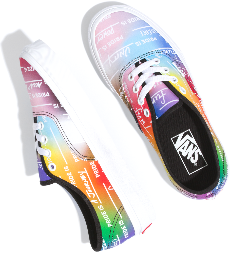 Vans Authentic Pride Rainbow True White Baggins Shoes
