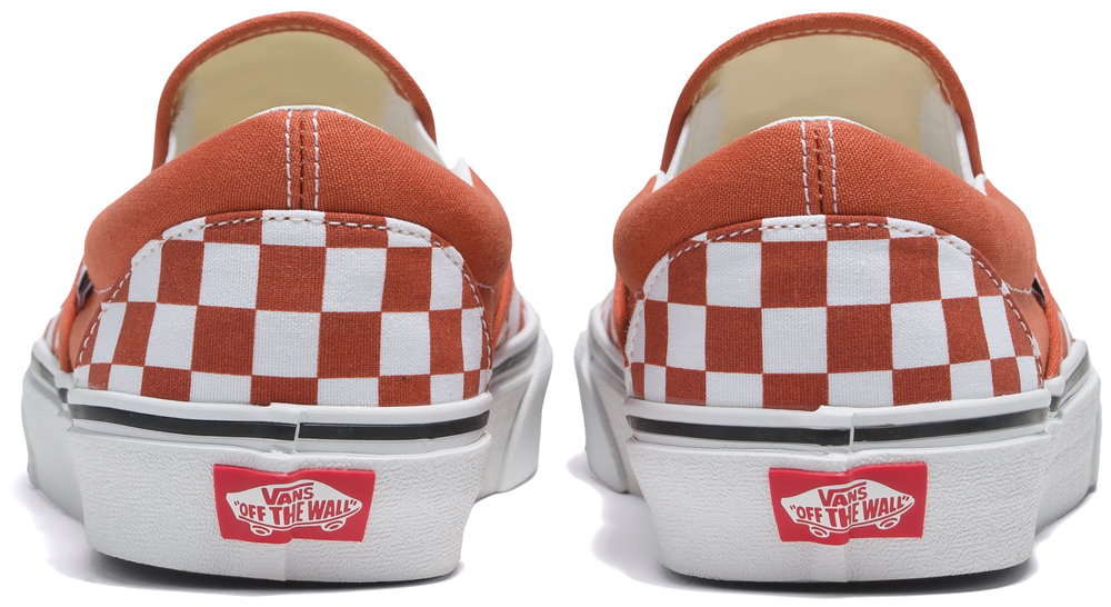Checkerboard Vans Slip Vans Classic Orange Vans Classic Slip-On