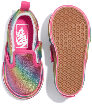 Vans Toddler Slip V Glitter Rainglow Rainbow Baggins Shoes