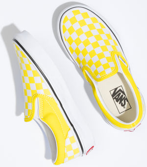 
            
                Load image into Gallery viewer, Vans Kids Classic Slip-On Checkerboard Blazing Yellow/True White
            
        