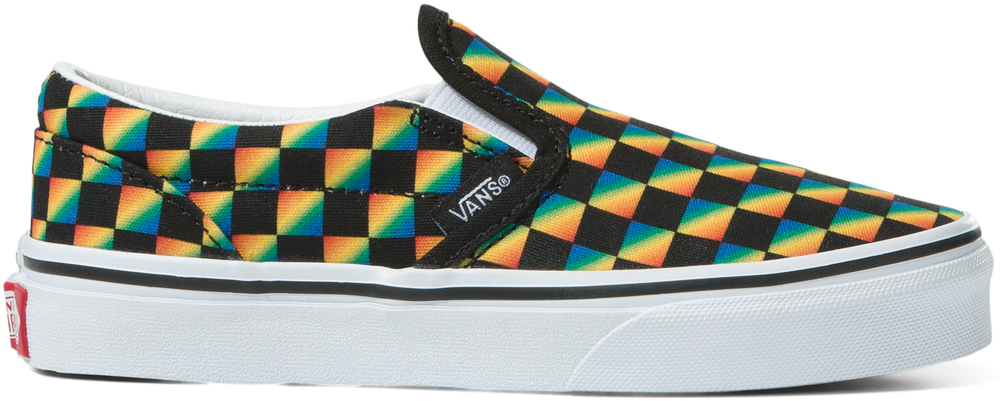 Vans Kids Classic Slip-On Gradient Rainbow Checkerboard