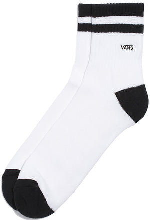 Vans Half Crew Sock White/Black (6.5-9, 1 Pk)