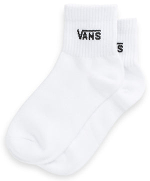 Vans Womens Half Crew Sock White (1pk, W 6.5-10)