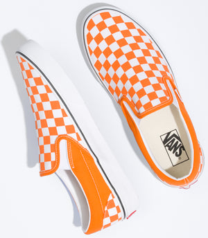 Vans Classic Slip-On Checkerboard Orange Tiger/True White