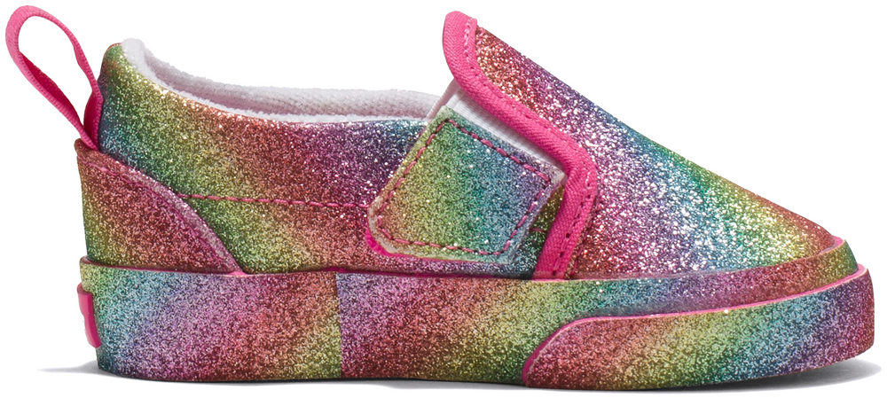 
            
                Load image into Gallery viewer, Vans Toddler Slip V Glitter Rainglow Rainbow
            
        