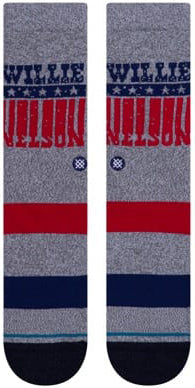 Stance Socks Unisex Willie Nelson Stars Crew White/Blue