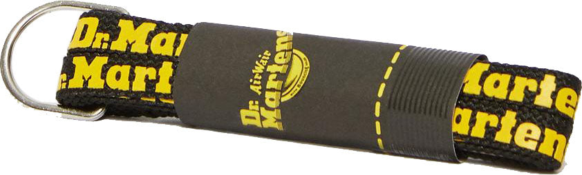 Dr Martens Logo Flat Lace Black/Yellow