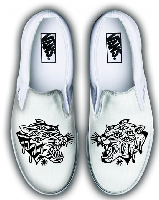 Baggins Original Classic Slip-On Ali Bruce Tiger White