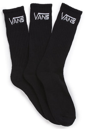 Vans Socks Classic Crew 3 Pack Black (Men's 9.5-13)
