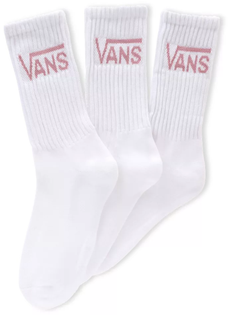 
            
                Load image into Gallery viewer, Vans Womens Crew Sock White/Lilas (3pk, W 6.5-10)
            
        