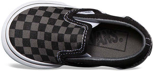 
            
                Load image into Gallery viewer, Vans Toddler Classic Slip-On (Checker) Black/Pewter
            
        
