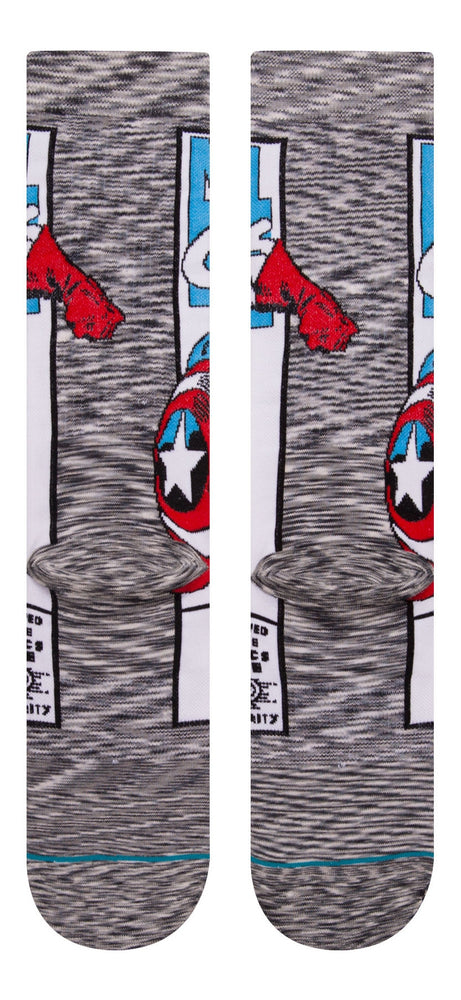 Stance Socks Men's Marvel Captain America Comic Grey