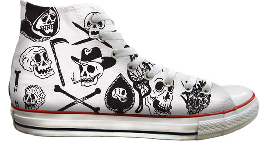 Baggins Original Hi Top Chris Savage Skull
