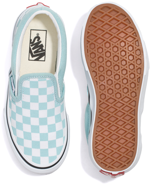 
            
                Load image into Gallery viewer, Vans Kids Classic Slip-On Checkerboard Canal Blue
            
        