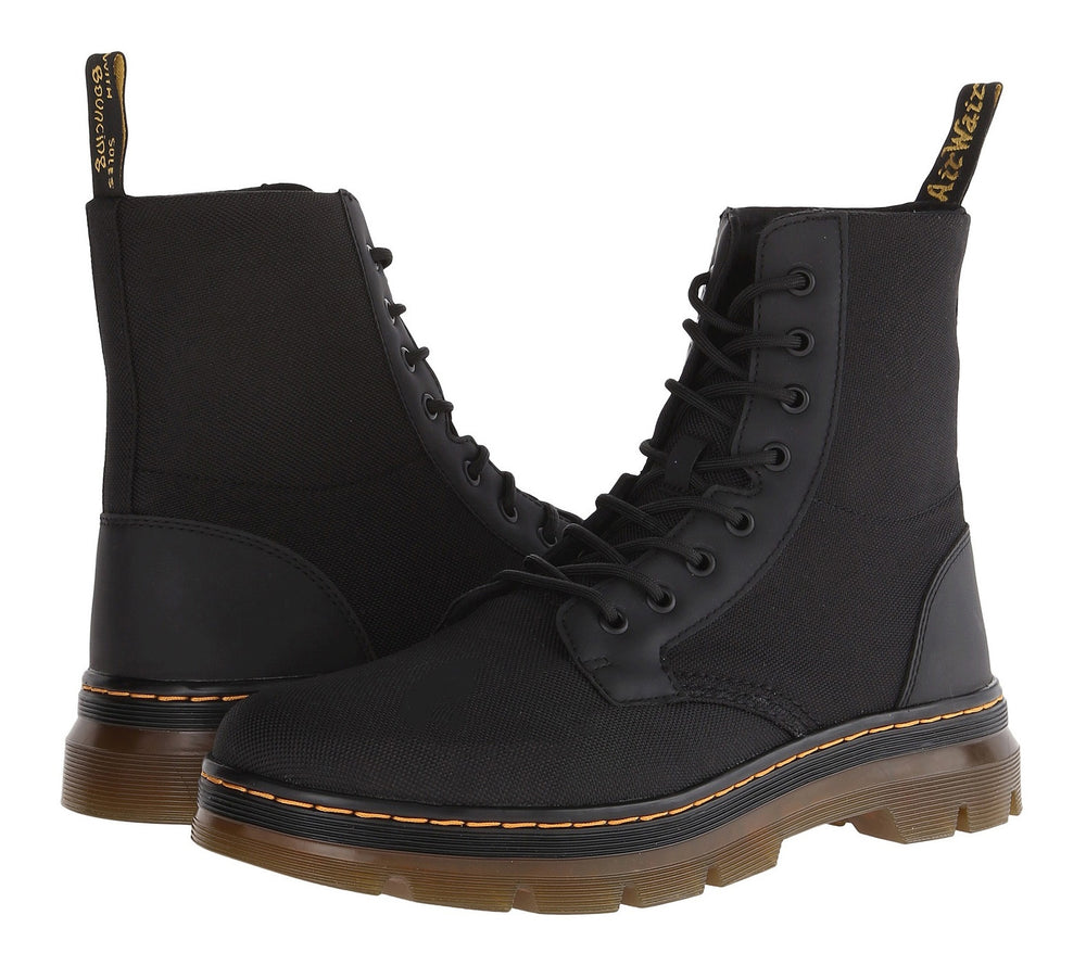 
            
                Load image into Gallery viewer, Dr. Martens Combs Nylon Hi Top Black Extra Tough
            
        