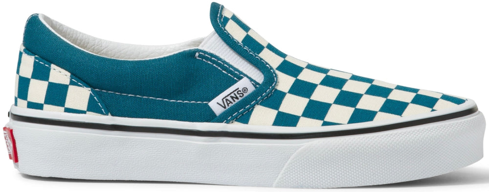
            
                Load image into Gallery viewer, Vans Kids Classic Slip-On (Checkerboard) Blue Coral
            
        