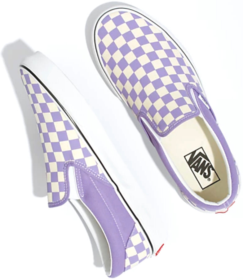 Vans Classic Slip-On (Checkerboard) Chalk Violet/ True White