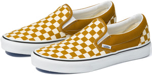 Vans Classic Slip-On (Checkerboard) Golden Brown/ True White