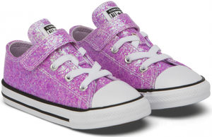 
            
                Load image into Gallery viewer, Converse Chuck Taylor All Star Infant Low Top Gloss 1 Velcro Lilac Mist
            
        