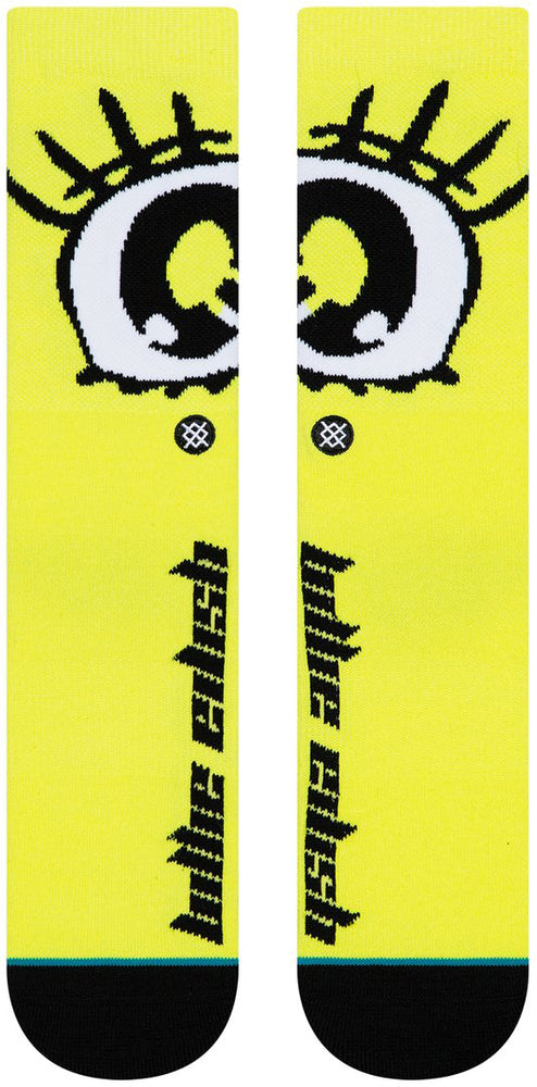 
            
                Load image into Gallery viewer, Stance Socks Mens Billie Eilish Anime Eyes Neon Yellow Crew
            
        