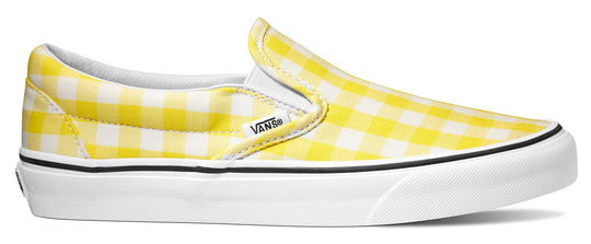 Vans Classic Slip On (Gingham) Blazing Yellow/True White