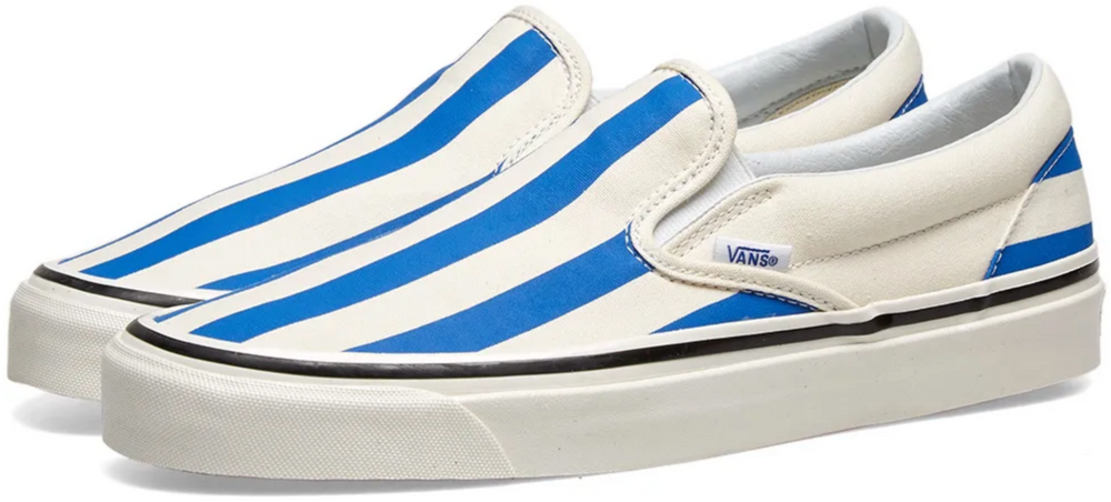 Vans Classic Slip On 98 DX (Anaheim Factory) OG White/OG Blue/Big Stripes