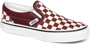 Vans Kids Classic Slip-On (Checkerboard) Port Royale/True White