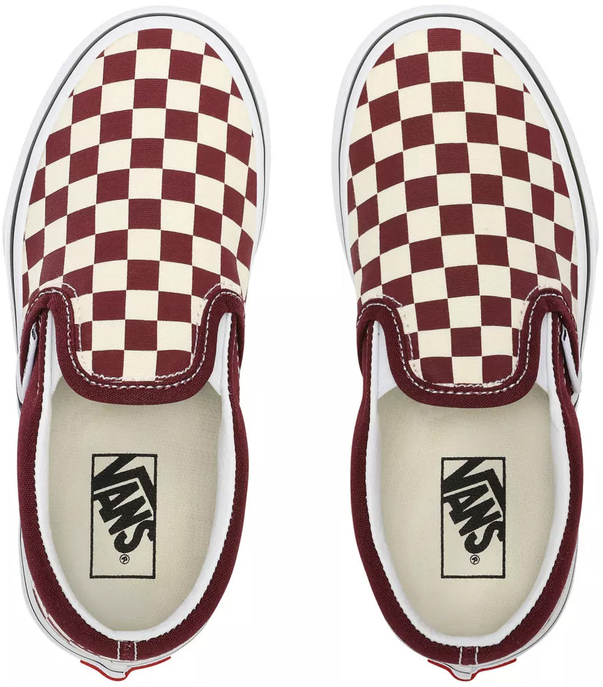 Vans Kids Classic Slip-On (Checkerboard) Port Royale/True White