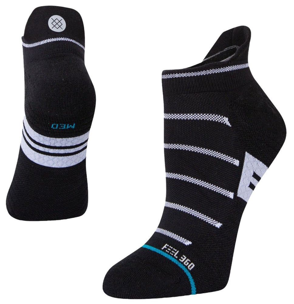 
            
                Load image into Gallery viewer, Stance Socks Womens Performance Strides Stripe Black
            
        